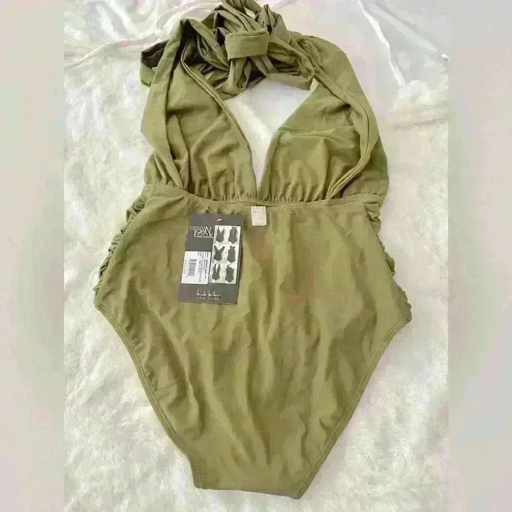 Nicole Miller Design Your Own Look One Piece Swimsuit Size Large - Picture 7 of 10